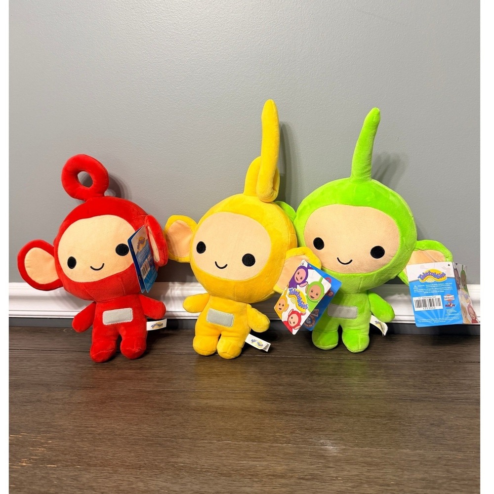 Set of 3 Teletubbies Po, Laa-Laa,‎ & Dipsy Plush Set